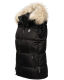 Marikoo Eisflöckchen ladies winter quilted vest with fur collar Schwarz-Gr.XXL