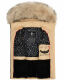 Marikoo Eisflöckchen ladies winter quilted vest with fur collar Beige-Gr.M