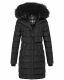 Navahoo Lotusblüte Princess ladies long winter quilted jacket Schwarz-Gr.XS