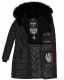 Navahoo Lotusblüte Princess Damen lange Winter Steppjacke Schwarz-Gr.XS