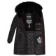 Navahoo Lotusblüte Princess Damen lange Winter Steppjacke Schwarz-Gr.S