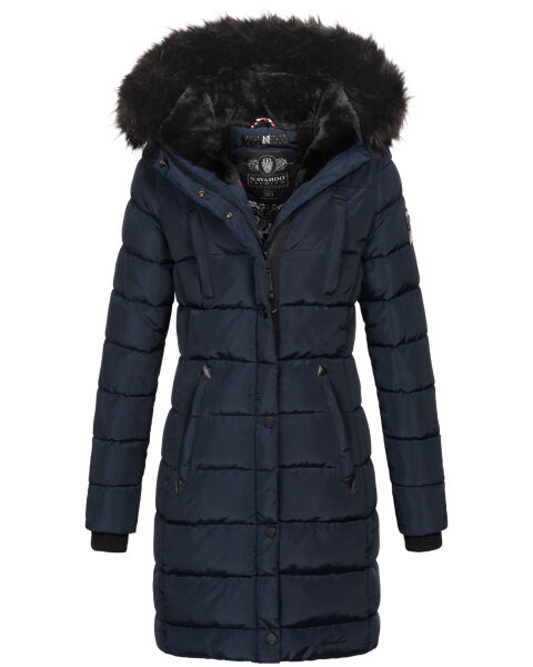 Navahoo Lotusblüte Princess ladies long winter quilted jacket Navy-Gr.XS