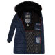 Navahoo Lotusblüte Princess Damen lange Winter Steppjacke Navy-Gr.XS