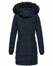 Navahoo Lotusblüte Princess Damen lange Winter Steppjacke Navy-Gr.S