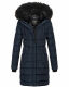 Navahoo Lotusblüte Princess ladies long winter quilted jacket Navy-Gr.M