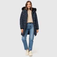 Navahoo Lotusblüte Princess ladies long winter quilted jacket Navy-Gr.XL