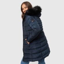 Navahoo Lotusblüte Princess ladies long winter quilted jacket Navy-Gr.XL