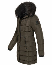 Navahoo Lotusblüte Princess Damen lange Winter Steppjacke Anthr.-Gr.XS