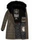 Navahoo Lotusblüte Princess Damen lange Winter Steppjacke Anthr.-Gr.XS