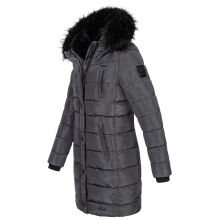 Navahoo Lotusblüte Princess Damen lange Winter Steppjacke Anthr.-Gr.S
