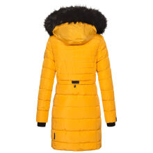 Navahoo Lotusblüte Princess Damen lange Winter Steppjacke Gelb-Gr.XS