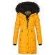 Navahoo Lotusblüte Princess Damen lange Winter Steppjacke Gelb-Gr.XS