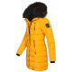 Navahoo Lotusblüte Princess Damen lange Winter Steppjacke Gelb-Gr.XS