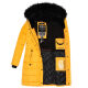 Navahoo Lotusblüte Princess Damen lange Winter Steppjacke Gelb-Gr.XS