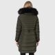 Navahoo Lotusblüte Princess Damen lange Winter Steppjacke Olive-Gr.XS