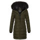 Navahoo Lotusblüte Princess Damen lange Winter Steppjacke Olive-Gr.XS