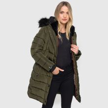 Navahoo Lotusblüte Princess ladies long winter quilted jacket Olive-Gr.XXL