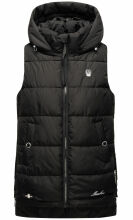 Marikoo Zarinaa Damen Weste Steppweste &Auml;rmellose Jacke Schwarz-Gr.S