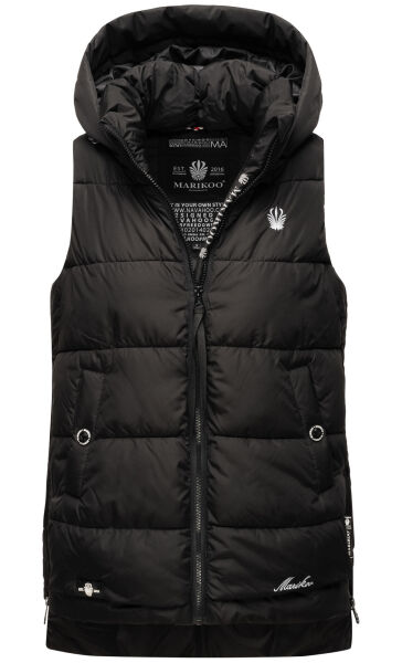 Marikoo Zarinaa Damen Weste Steppweste Ärmellose Jacke Schwarz-Gr.XL