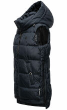 Marikoo Zarinaa Damen Weste Steppweste &Auml;rmellose Jacke Navy-Gr.S