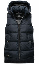 Marikoo Zarinaa Damen Weste Steppweste &Auml;rmellose Jacke Navy-Gr.XL