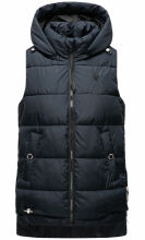 Marikoo Zarinaa Damen Weste Steppweste &Auml;rmellose Jacke Navy-Gr.XXL