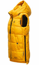 Marikoo Zarinaa Damen Weste Steppweste Ärmellose Jacke Gelb-Gr.XS