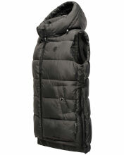 Marikoo Zarinaa Damen Weste Steppweste &Auml;rmellose Jacke Anthrazit-Gr.XL