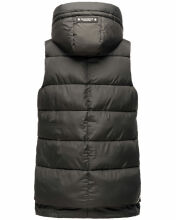 Marikoo Zarinaa Damen Weste Steppweste &Auml;rmellose Jacke Anthrazit-Gr.XXL