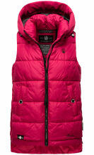Marikoo Zarinaa Damen Weste Steppweste &Auml;rmellose Jacke Fuchsia-Gr.S