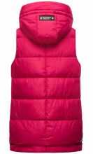 Marikoo Zarinaa Damen Weste Steppweste &Auml;rmellose Jacke Fuchsia-Gr.S