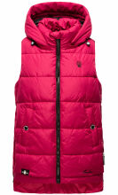 Marikoo Zarinaa Damen Weste Steppweste &Auml;rmellose Jacke Fuchsia-Gr.M