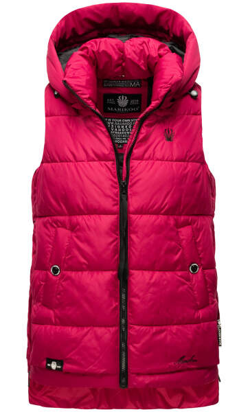Marikoo Zarinaa ladies vest quilted sleeveless jacket Fuchsia-Gr.L