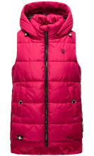 Marikoo Zarinaa Damen Weste Steppweste &Auml;rmellose Jacke Fuchsia-Gr.XXL