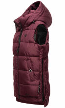 Marikoo Zarinaa ladies vest quilted sleeveless jacket Weinrot-Gr.M
