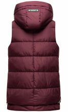 Marikoo Zarinaa Damen Weste Steppweste Ärmellose Jacke Weinrot-Gr.XL