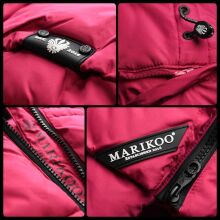 Marikoo Zarinaa Damen Weste Steppweste Ärmellose Jacke Weinrot-Gr.XL