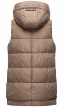 Marikoo Zarinaa Damen Weste Steppweste &Auml;rmellose Jacke Taupe-Gr.M