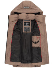 Marikoo Zarinaa Damen Weste Steppweste &Auml;rmellose Jacke Taupe-Gr.M