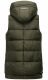 Marikoo Zarinaa Damen Weste Steppweste Ärmellose Jacke Olive-Gr.S