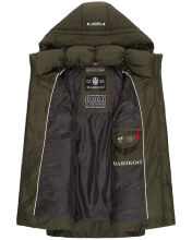 Marikoo Zarinaa Damen Weste Steppweste Ärmellose Jacke Olive-Gr.L