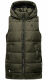Marikoo Zarinaa Damen Weste Steppweste Ärmellose Jacke Olive-Gr.L