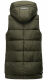 Marikoo Zarinaa Damen Weste Steppweste Ärmellose Jacke Olive-Gr.L