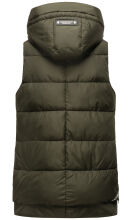 Marikoo Zarinaa Damen Weste Steppweste &Auml;rmellose Jacke Olive-Gr.XL