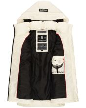 Marikoo Zarinaa Damen Weste Steppweste Ärmellose Jacke Weiss-Gr.XS