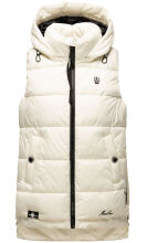 Marikoo Zarinaa Damen Weste Steppweste &Auml;rmellose Jacke Weiss-Gr.XXL