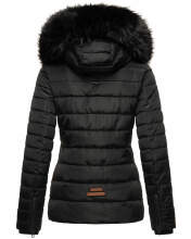 Navahoo Wisteriaa ladies winter hooded quilted jacket with fur collar