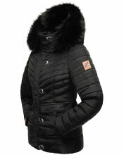 Navahoo Wisteriaa Damen Winter Steppjacke mit Kapuze und Fellkragen