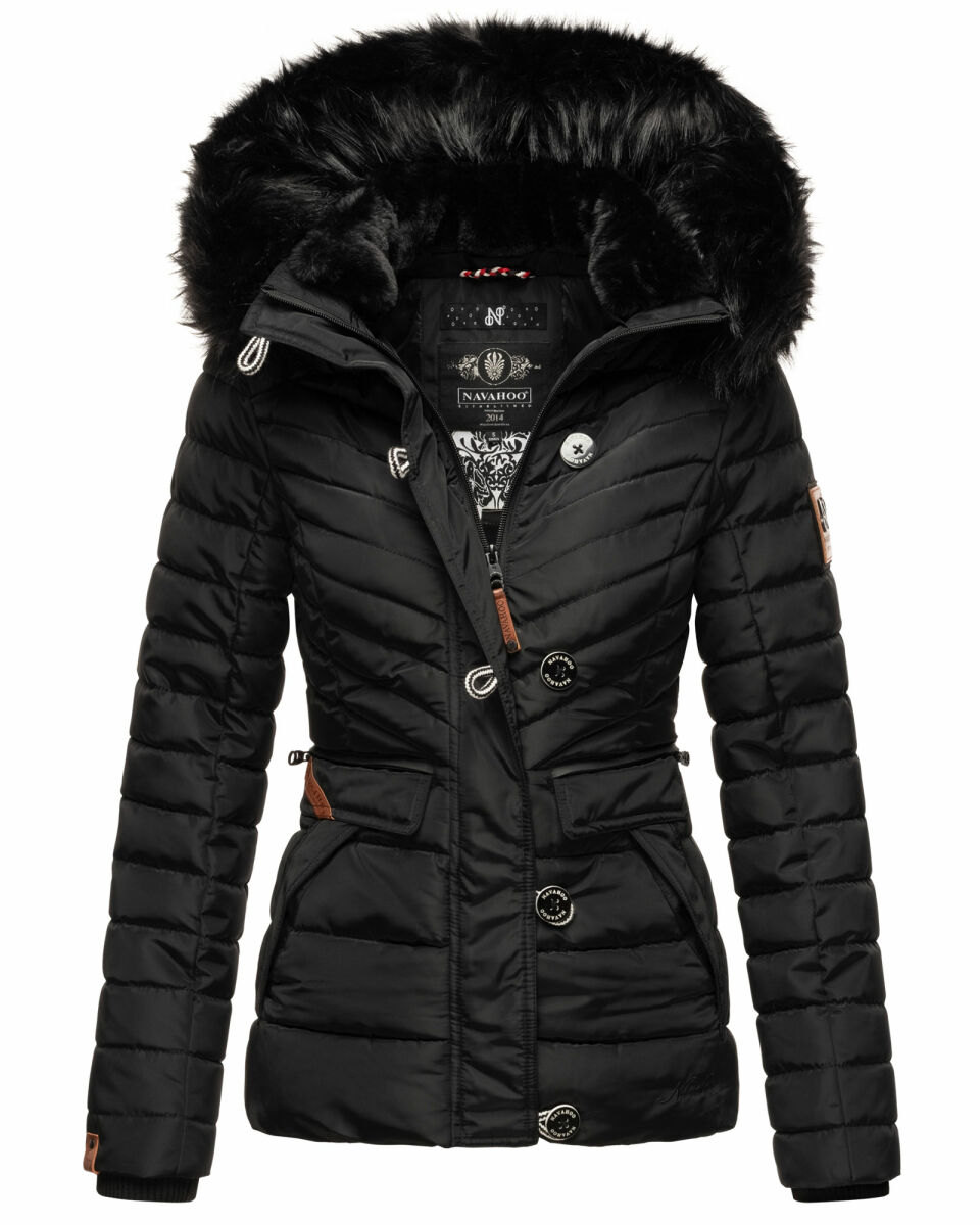 Navahoo Wisteriaa ladies winter hooded quilted jacket with fur collar 109 95