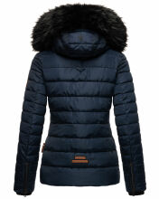 Navahoo Wisteriaa ladies winter hooded quilted jacket with fur collar Navy-Gr.XS